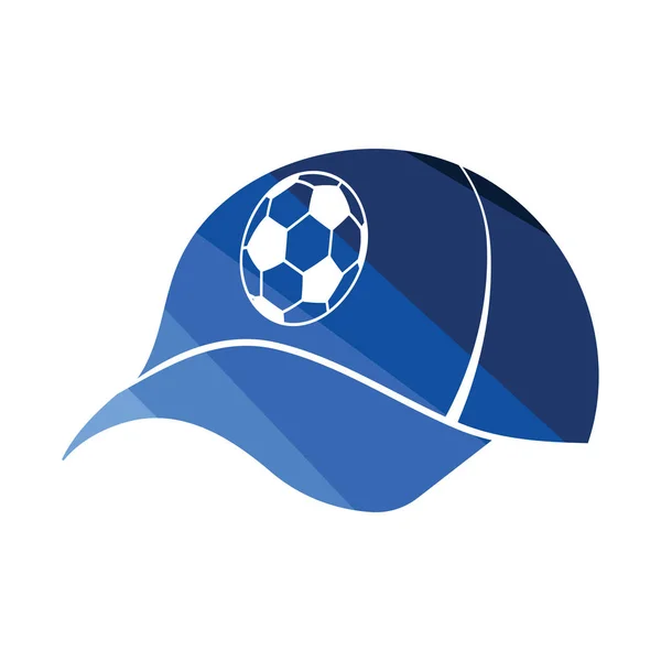 Fãs Futebol Cap Icon Design Cor Plana Ilustração Vetorial —  Vetores de Stock