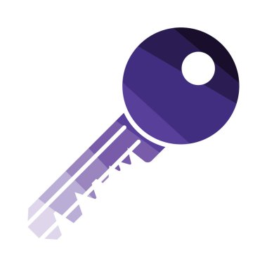 Anahtar simgesi. Düz renk tasarımı. Vektör çizim.