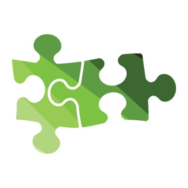 Bulmaca karar simgesi. Düz renk tasarımı. Vektör çizim.