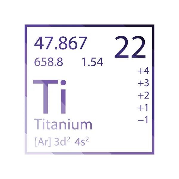 Ícone Elemento Química Design Cor Plana Ilustração Vetorial — Vetor de Stock