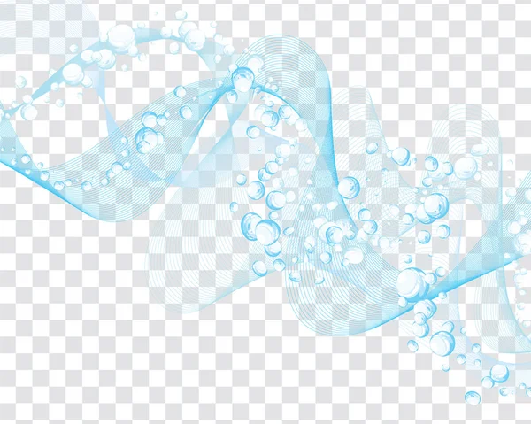 Абстрактный Водный Векторный Фон Пузырьками Воздуха Прозрачностью — стоковый вектор