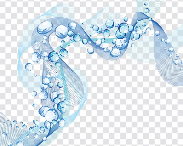 Fondo Abstracto Vector Agua Con Burbujas Aire Transparencia — Archivo Imágenes Vectoriales