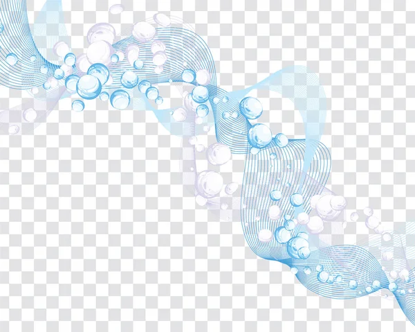 Fondo Abstracto Vector Agua Con Burbujas Aire Transparencia — Archivo Imágenes Vectoriales