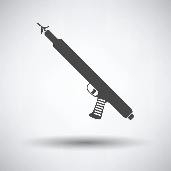 Icono Arma Pescar Sobre Fondo Gris Sombra Redonda Ilustración Vectorial — Vector de stock