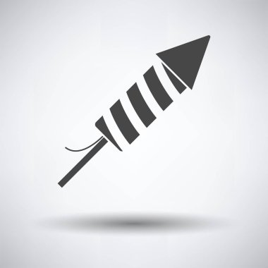 Yuvarlak gölge gri arka plan üzerinde parti kuyu simgesi. Vektör çizim.