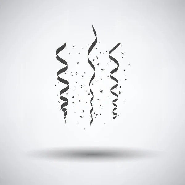 Parteischlangensymbol Auf Grauem Hintergrund Runder Schatten Vektorillustration — Stockvektor