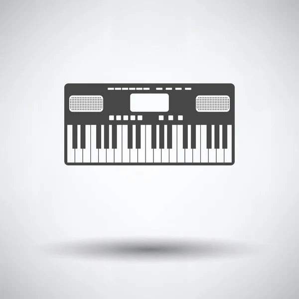 Musik Synthesizer Symbol Auf Grauem Hintergrund Runder Schatten Vektorillustration — Stockvektor