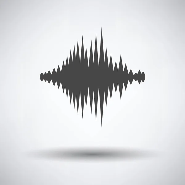 影丸の灰色の背景に音楽イコライザーのアイコン ベクトル図 — ストックベクタ