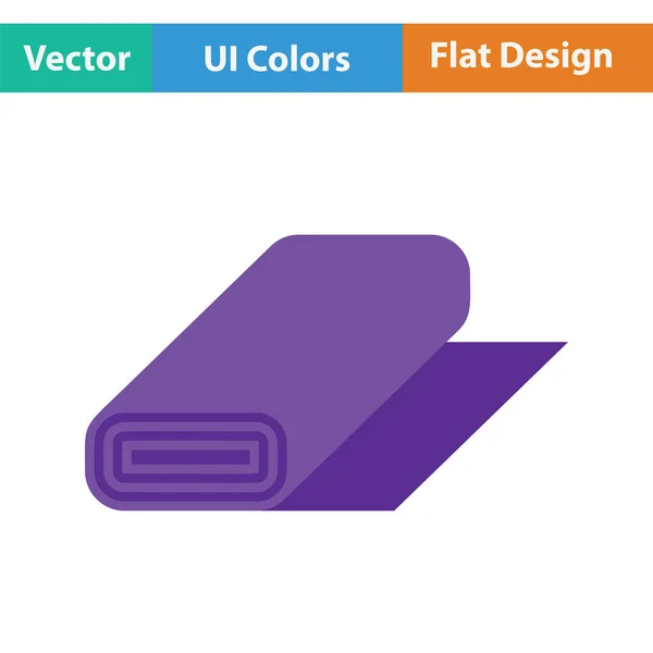 Terzi Kumaşı Yuvarlama Simgesi Düz Renk Tasarımı Vektör Llüstrasyonu — Stok Vektör