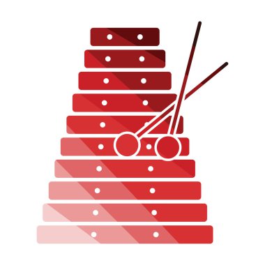 Boynuz Simgesi. Düz Renk Tasarımı. Vektör İllüstrasyonu.