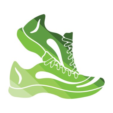 Fitness Spor Ayakkabı simgesi. Düz renk tasarımı. Vektör çizim.