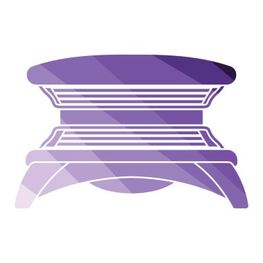 Solaryum simgesi. Düz renk tasarımı. Vektör çizim.