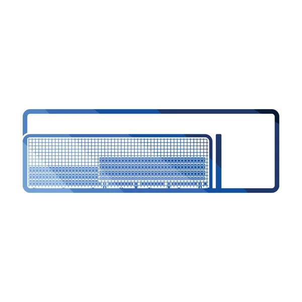 Baseball Reserve Bench Icon Flat Color Design Vector Illustration — Stock Vector