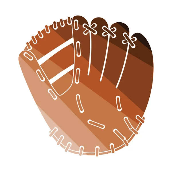 Икона Бейсбольной Перчатки Плоский Дизайн Цвета Векторная Миграция — стоковый вектор