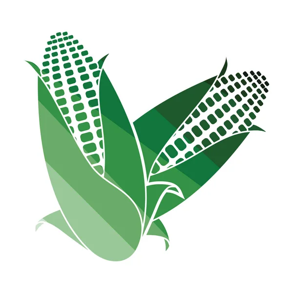 Kukorica Ikon Lapos Color Design Vektorillusztráció — Stock Vector