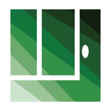 Tenis Tekrar Top Dışarı Simgesi. Düz Renk Tasarımı. Vektör İllüstrasyonu.