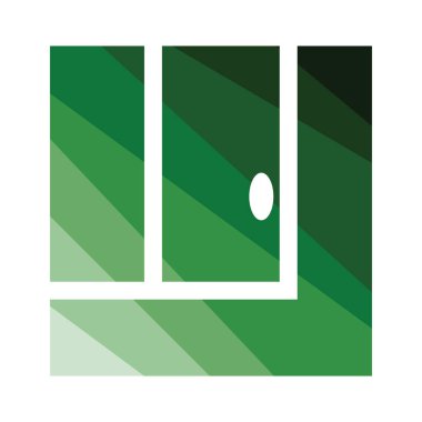 İkon 'da Tenis Tekrar Topu. Düz Renk Tasarımı. Vektör İllüstrasyonu.