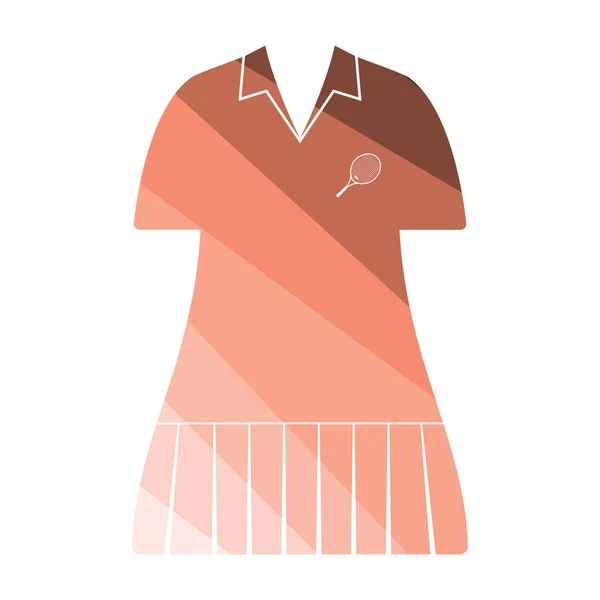 Tenniskvinnan Uniform Ikon Platt Färgdesign Vektor Illustration — Stock vektor