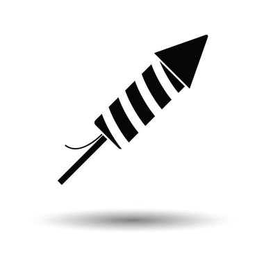 Parti manyağı ikonu. Beyaz arka plan, gölge tasarımı. Vektör illüstrasyonu.