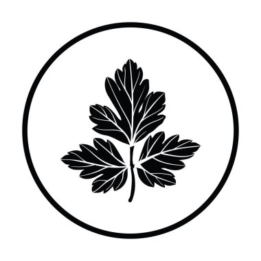 Maydanoz simgesi. İnce daire tasarım. Vektör çizim.