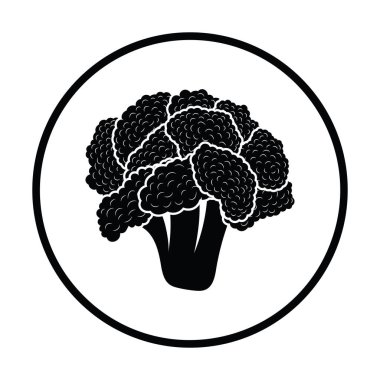 Karnabahar simgesi. İnce daire tasarım. Vektör çizim.