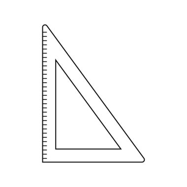 Üçgen simgesini. İnce çizgili tema. Vektör çizim.