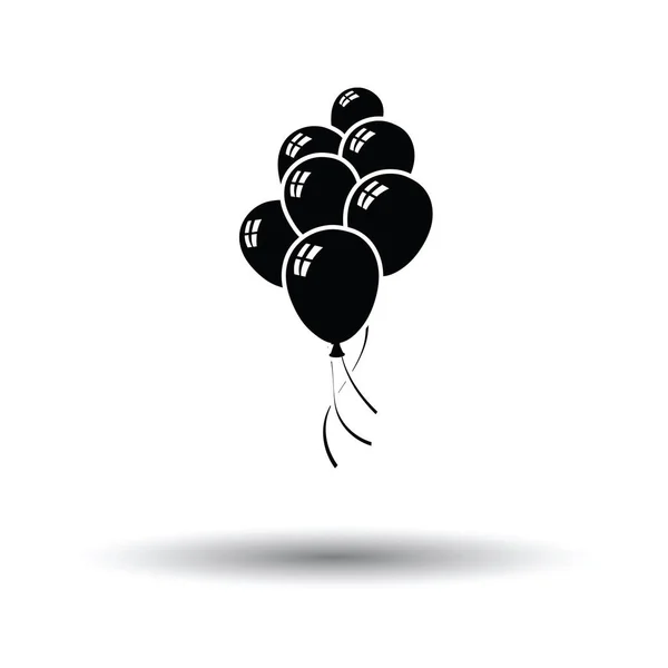 Festa Balões Estrelas Ícone Fundo Branco Com Design Sombra Ilustração — Vetor de Stock