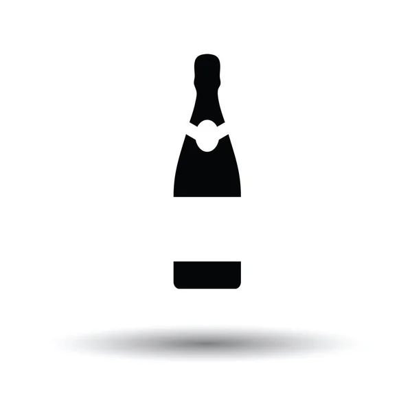 Champagne Party Icona Vetro Sfondo Bianco Con Disegno Ombra Illustrazione — Vettoriale Stock