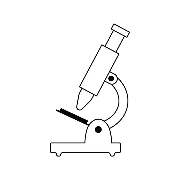 School Microscope Icon Thin Line Design Vector Illustration — Stock Vector
