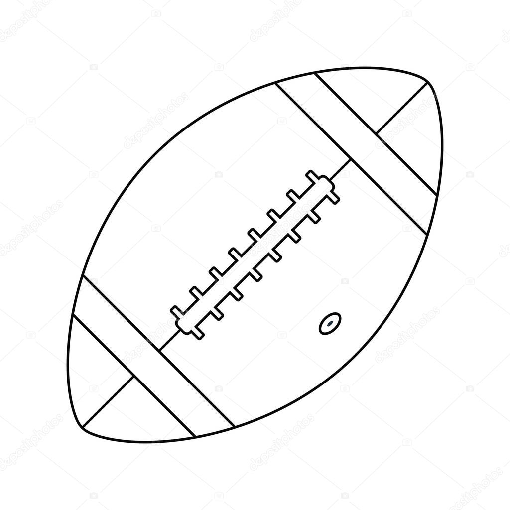 American football icon. Thin line design. Vector illustration.