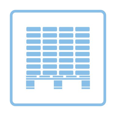 Simge inşaat palet. Mavi gövde tasarımı. Vektör çizim.