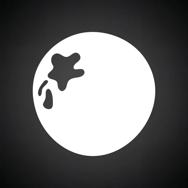 Icona Mirtillo Sfondo Nero Con Bianco Illustrazione Vettoriale — Vettoriale Stock