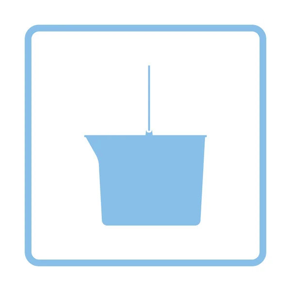 Icono Cubo Diseño Marco Azul Ilustración Vectorial — Archivo Imágenes Vectoriales