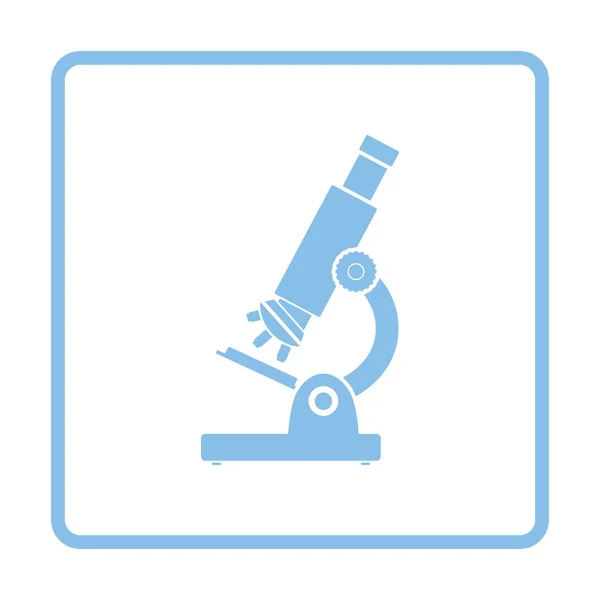 Ikon Mikroskop Sekolah Desain Bingkai Biru Ilustrasi Vektor - Stok Vektor