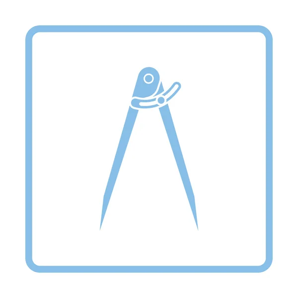 Icône Compas Conception Cadre Bleu Illustration Vectorielle — Image vectorielle