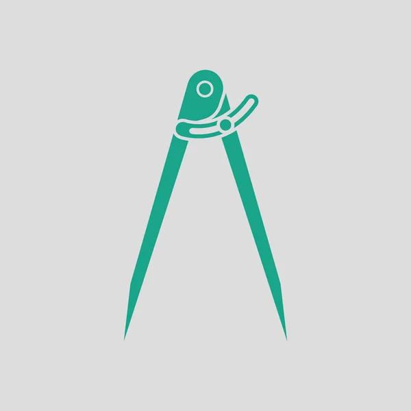 Kompasse Symbol Grauer Hintergrund Mit Grün Vektorillustration — Stockvektor