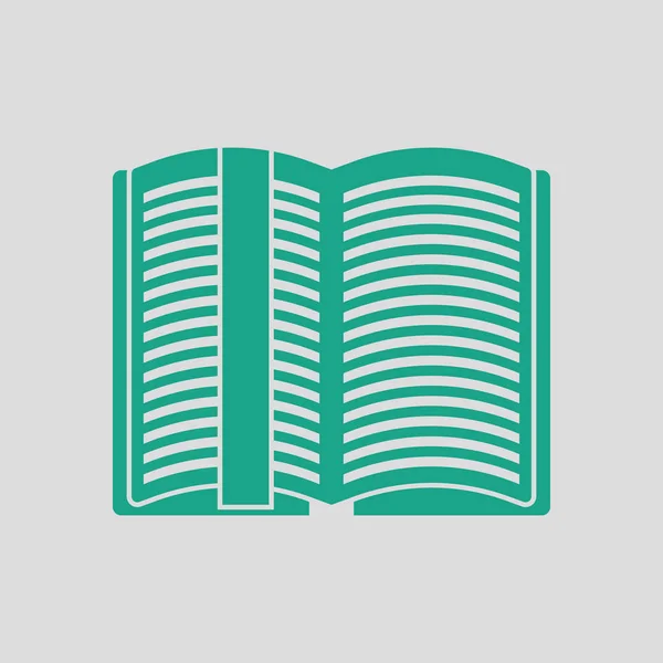 Открыть Книгу Иконкой Закладки Серый Фон Зеленым Векторная Иллюстрация — стоковый вектор