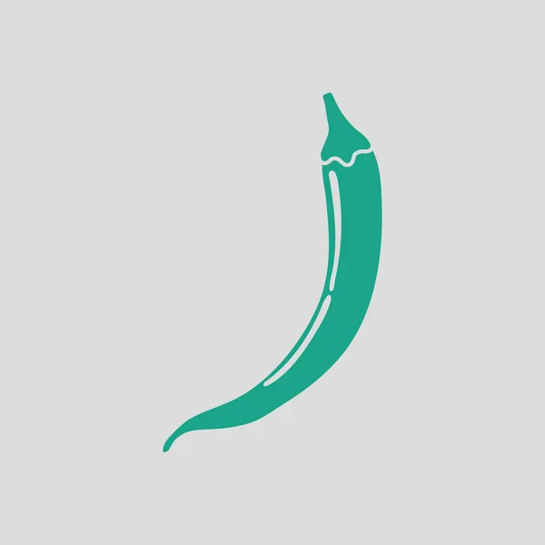 唐辛子のアイコン 緑と灰色の背景 ベクトル図 — ストックベクタ
