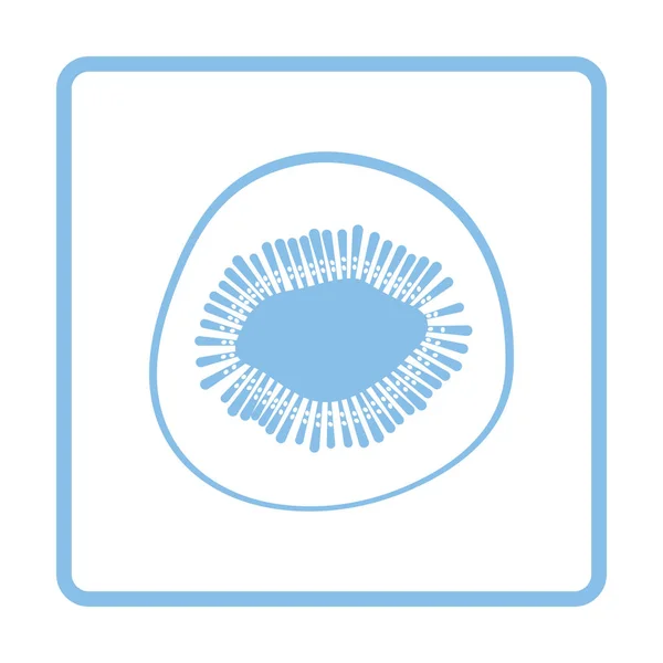 Икона Киви Синяя Рамка Векторная Иллюстрация — стоковый вектор