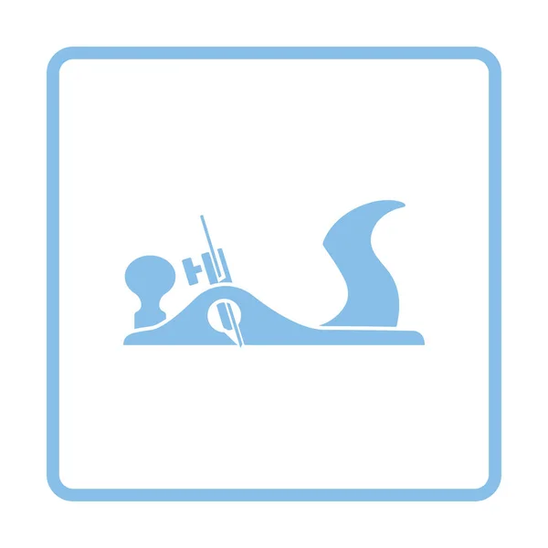 Icône Outil Jack Plane Conception Cadre Bleu Illustration Vectorielle — Image vectorielle