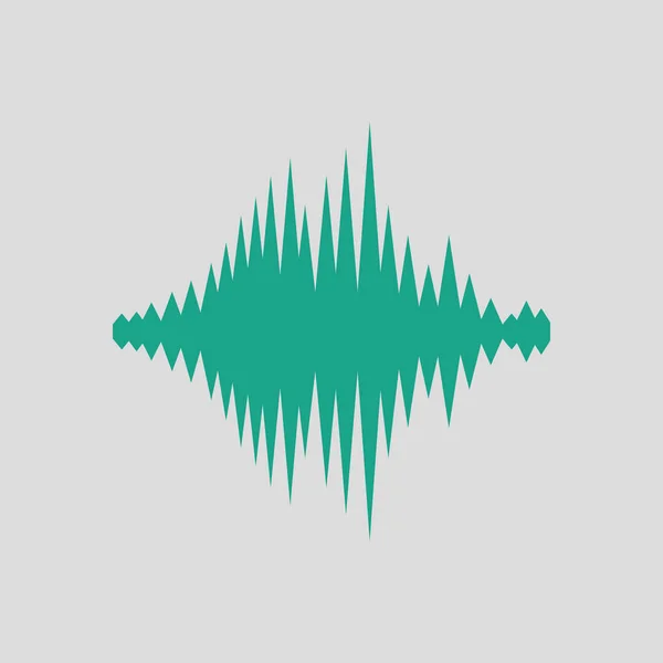 音楽イコライザーのアイコン 緑と灰色の背景 ベクトル図 — ストックベクタ