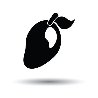 Mango simgesi. Beyaz arka plan ile gölge çizmek. Vektör çizim.