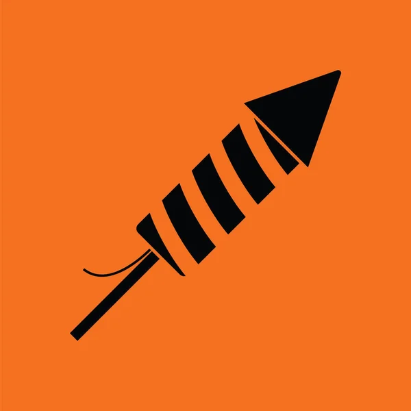 Partyikon Orange Bakgrund Med Svart Vektorillustration — Stock vektor