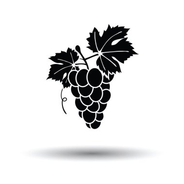 Simge üzüm. Beyaz arka plan ile gölge çizmek. Vektör çizim.