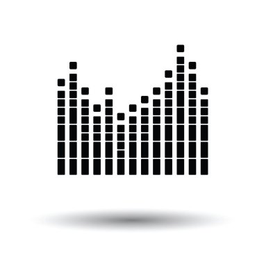 Grafik Equalizer'ı simgesi. Beyaz arka plan ile gölge çizmek. Vektör çizim.