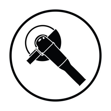 Öğütücü simgesi. İnce daire tasarımı. Vektör illüstrasyonu.