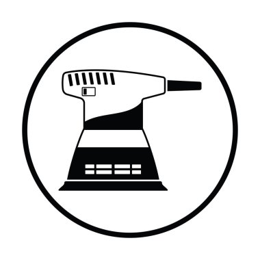 Öğütücü simgesi. İnce daire tasarımı. Vektör illüstrasyonu.