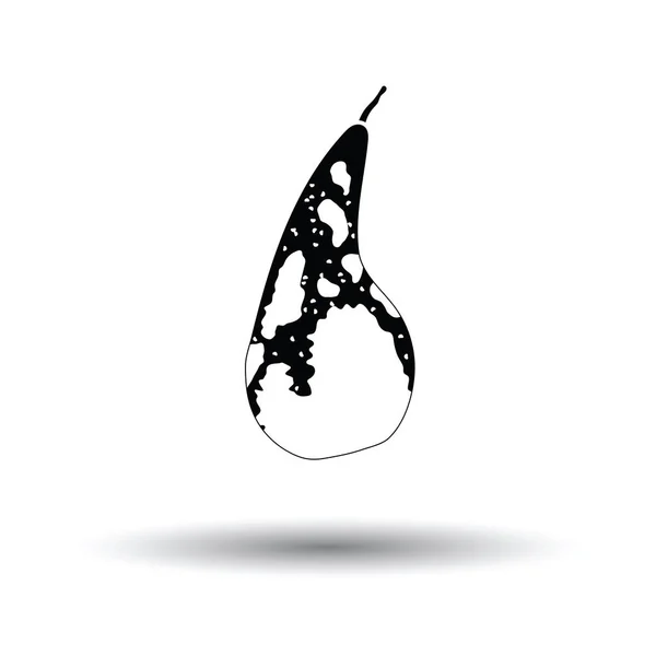Symbol Der Birne Weißer Hintergrund Mit Schatten Design Vektorillustration — Stockvektor
