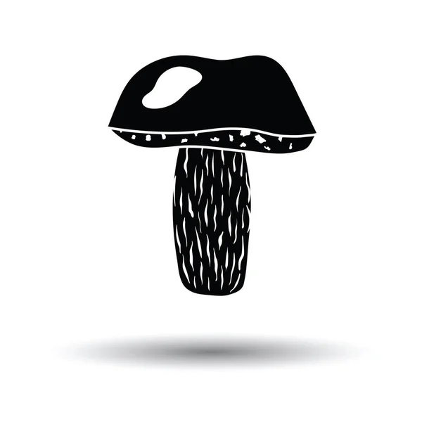 Icona Del Fungo Sfondo Bianco Con Disegno Ombra Illustrazione Vettoriale — Vettoriale Stock