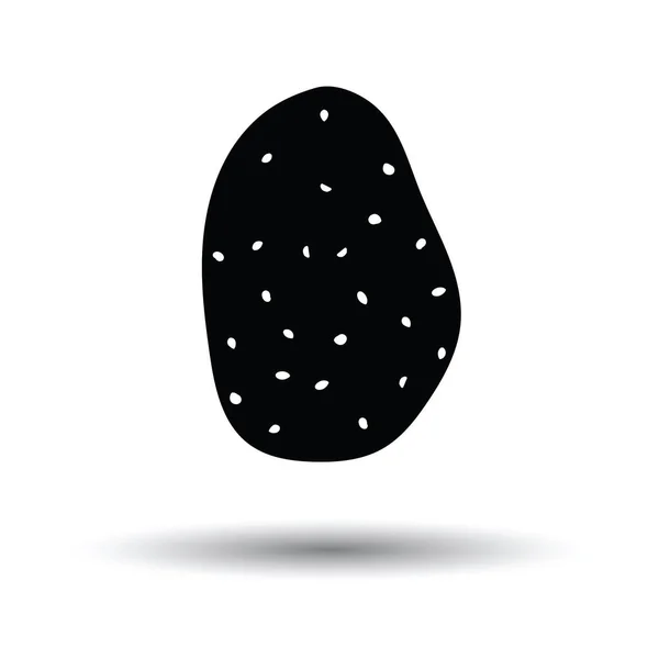 Kartoffel Symbol Weißer Hintergrund Mit Schattendesign Vektorillustration — Stockvektor